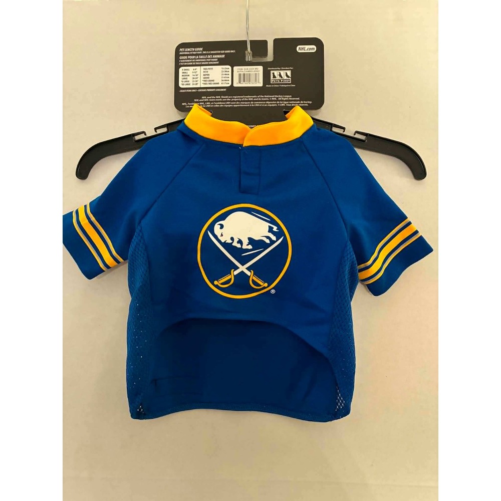 Pets First Buffalo‎ Sabres Dog Jersey Medium Blue NHL Hockey Pet Shirt Gameday